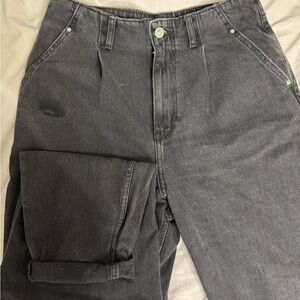 Mango Men's Charcoal Relaxed Jeans